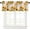 Sunflowers on Postcards, variant on Valance Curtains for Windows,Watercolor Blue Flowers and Leaves Semi Sheer Curtain Valance,Short Rod Pocket Window Treatment,Window Valance Curtains for Kitchen Living Room Bedroom Windows 54"x18"