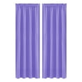 thumbnail image 2 of HCBY 2PCS Modern Solid Blackout Thermal Curtains - Grommet Window Drapes for Bedroom, Living Room & Kitchen | 84"x38" 100% Polyester Fabric in Purple | Single Panel, Energy Efficient, 2 of 5