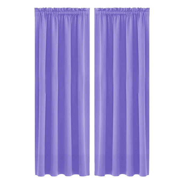 Scandinavian Silk Curtains | Solid Color Heat Insulation & Energy Saving | Sound Blocking & Noise Reduction | Bedroom Kitchen Use | 2 Panels | Easy Install