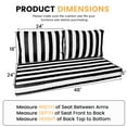 thumbnail image 2 of DTTRA Outdoor Loveseat Cushion Set, 48 x 24 Inch, Water Repellent, 3-Year Fade Resistant, Patio Furniture Cushions with Removable Cover, Ties and Hidden Zipper for Sofa Bench Couch Pads Set, 2 of 8