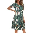 thumbnail image 5 of Robe d'Été Femme T-Shirt Plage Robe Décontractée Grande Taille Fluide Manches Courtes Tunique Ample P-2TG, 5 of 5