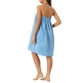 thumbnail image 3 of INSPIRE CHIC Women's Towel Wrap Robe Bathrobe Spa Towels with Shower Cap for Bath S Blue, 3 of 6