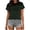 Army Green, variant on Women's Striped T-Shirt Casual Short Sleeve Crewneck Tee Horizontal Stripe Top for Layering or Summer Pink S