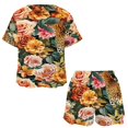 thumbnail image 3 of Leopard Print Pattern Pajama Set for Women 2 Piece Sleepwear Loungewear Short Sleeve, 3 of 7