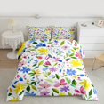thumbnail image 2 of Manfei Cartoon Flower Floral Queen Comforter Set, Plant Botanical Bedding Sets, Teen Kid Girl Reversible Bedding Comforter Set, Luxury Bedroom Decor, 3 Pieces, 2 of 8
