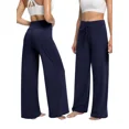 thumbnail image 3 of ILYSS Soft Pajama Pants for Women, Wide Leg Comfy Casual Lounge Yoga Capri Pants, 3 of 6