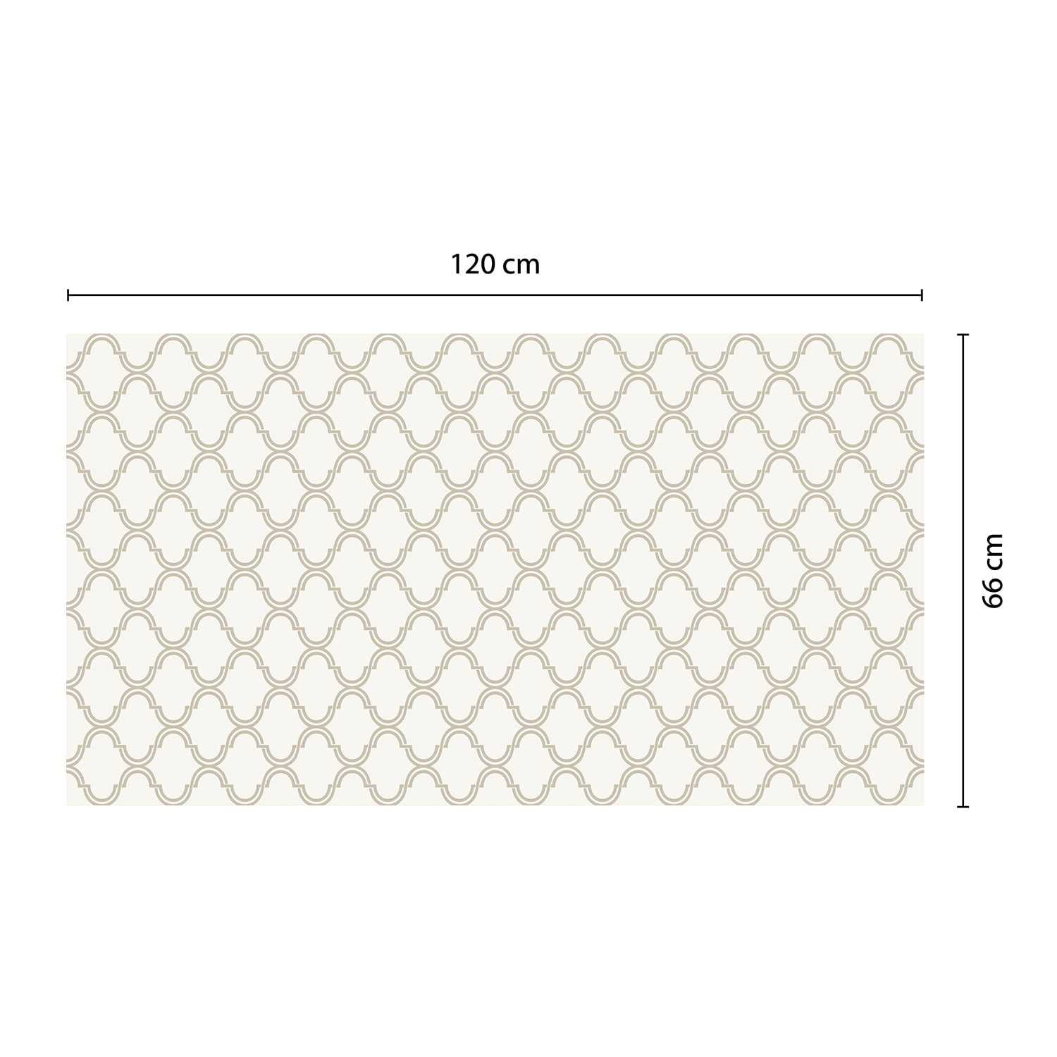 Arabesque Seamless Pattern Mat Non-slip Vinyl Easy-clean Decor 66 cm x 120 cm 