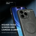 thumbnail image 5 of Allytechgroup Magnetic for iPhone 15 Pro Max Case, Compatible with MagSafe Support Magnetic Car Phone Mount PU Leather Slim Phone Case for Women Men for iPhone 15 Pro Max, Gray, 5 of 10