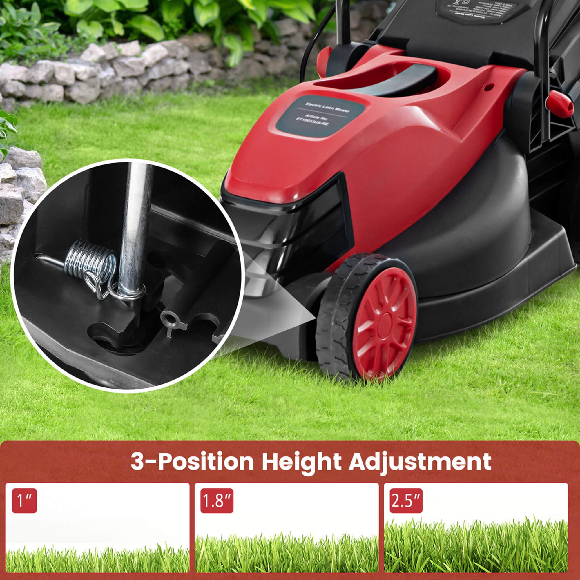 Hp Mtd Hp Lawn Mower Costway 14in 12 AMP 110 V Corded Electric
