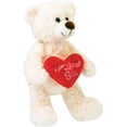 thumbnail image 4 of Guvpev 12" Teddy Bear Plush with Red Heart, Soft and Cuddly Romantic White Teddy Bear Stuffed Animal Gift for Valentine's Day, Anniversary, Graduation, Mom, Wife, Girlfriend, 4 of 14