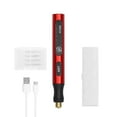 thumbnail image 1 of Tignapoo Compact Electric Engraving Pen with 3-Speed Adjustable Settings for Precision Grinding and Polishing, Red, 1 of 6