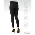 thumbnail image 6 of MeMoi Wide-Rib Stretch Corduroy Leggings - Womens - Female (S/M, Black), 6 of 7