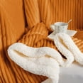 thumbnail image 3 of DISSA Sherpa Fleece Blanket Fuzzy Soft Throw Blanket Warm Cozy Blankets for Couch Sofa Bed(Orange, 71"x80"), 3 of 7