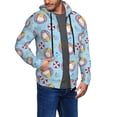 thumbnail image 2 of Goofa Gnome On A Watermelon Mattress In The Pool Pattern Mens Full-zip Hoodie, Zip-up Pullover Hooded Sweatshirt, Kangaroo Pocket Hoodie Ideal for Daily Wear, Travel, and Home-Medium, 2 of 5