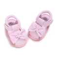 thumbnail image 4 of Kids Sandals Girls Sneakers Pattern Cute Bow Decoration Hook Loop Breathable Sandals Girls Summer Shoes,Size 0 Months-6 Months, 4 of 9