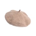 thumbnail image 2 of Guardurnaity Boina lisa para mujer, boina francesa de lana, sombrero de mujer de invierno y otoño de alta Sombreros Caqui Guardurnaity AP000331-03, 2 of 6