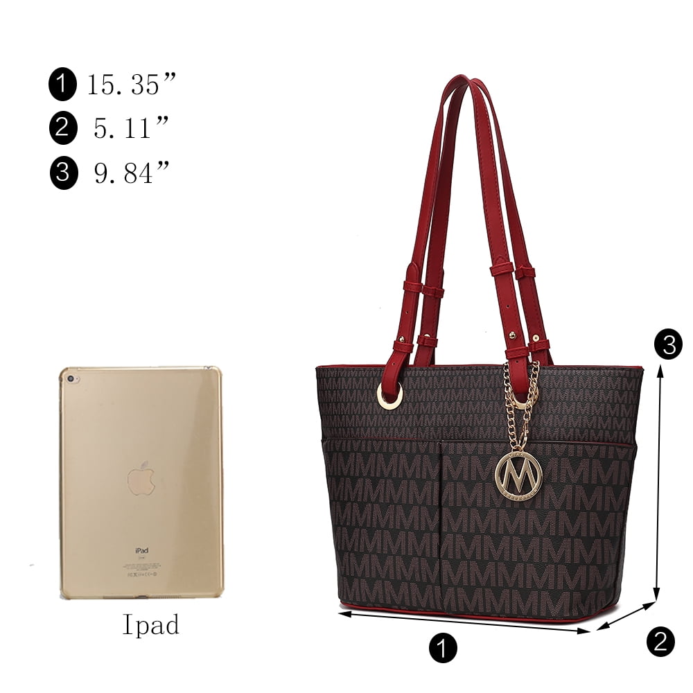 MKF Collection Lori Women's Tote Bag,Vegan Leather Shoulder Bag Female Handbag Purse by Mia K - Beige