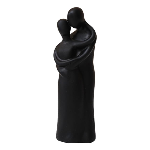 Figura de pareja familiar, estatua, decoración del hogar, artículos de arte, amor para la sala de estar decorativa Enamórate de Black
