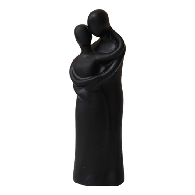 Figura decorativa de pareja familiar, estatua artística para decoración de dormitorio, escritorio, boda o Navidad Enamórate de Black