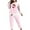 Pink, variant on Posijego Christmas Pajama Sets for Women 2 Pieces Plus Size Loungewear Long Sleeve Tops Pants Sleepwear