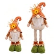 thumbnail image 2 of Set of 4 Thanksgiving Fabric Gnome and Scarecrow Dolls with Sunflower Hats and Weighted Standing Base, Festive Tabletop Decoration for Mantel, Shelf, and Holiday Party., 2 of 7