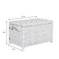 thumbnail image 4 of happimess Jacob 31.5" Hand-Woven Wicker Storage Trunk, Distressed White, HPM9003E, 4 of 12