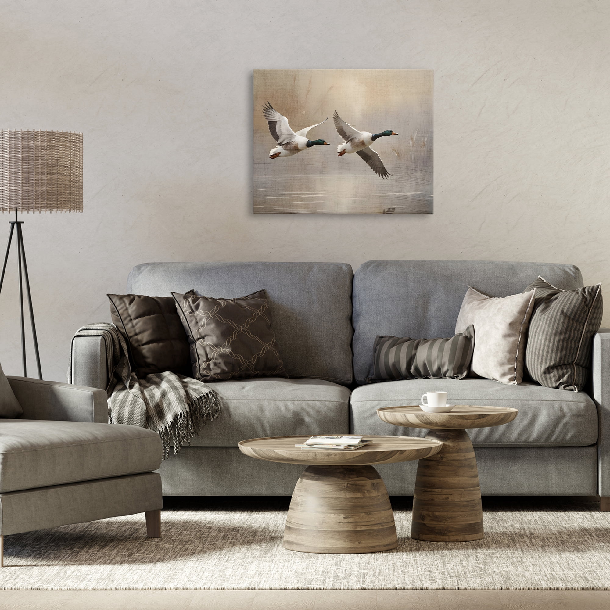 Stupell Industries Mallard Ducks over Pond Canvas Wall Art, design by Susan Arnot