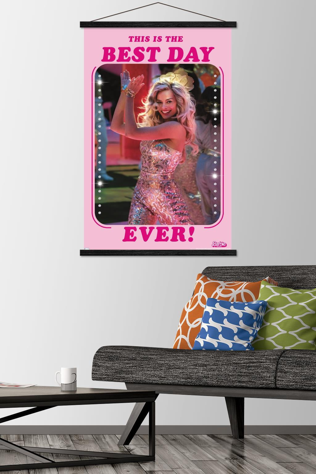 Mattel Barbie: The Movie - Best Day Ever Wall Poster with Magnetic Frame, 22.375" x 34"