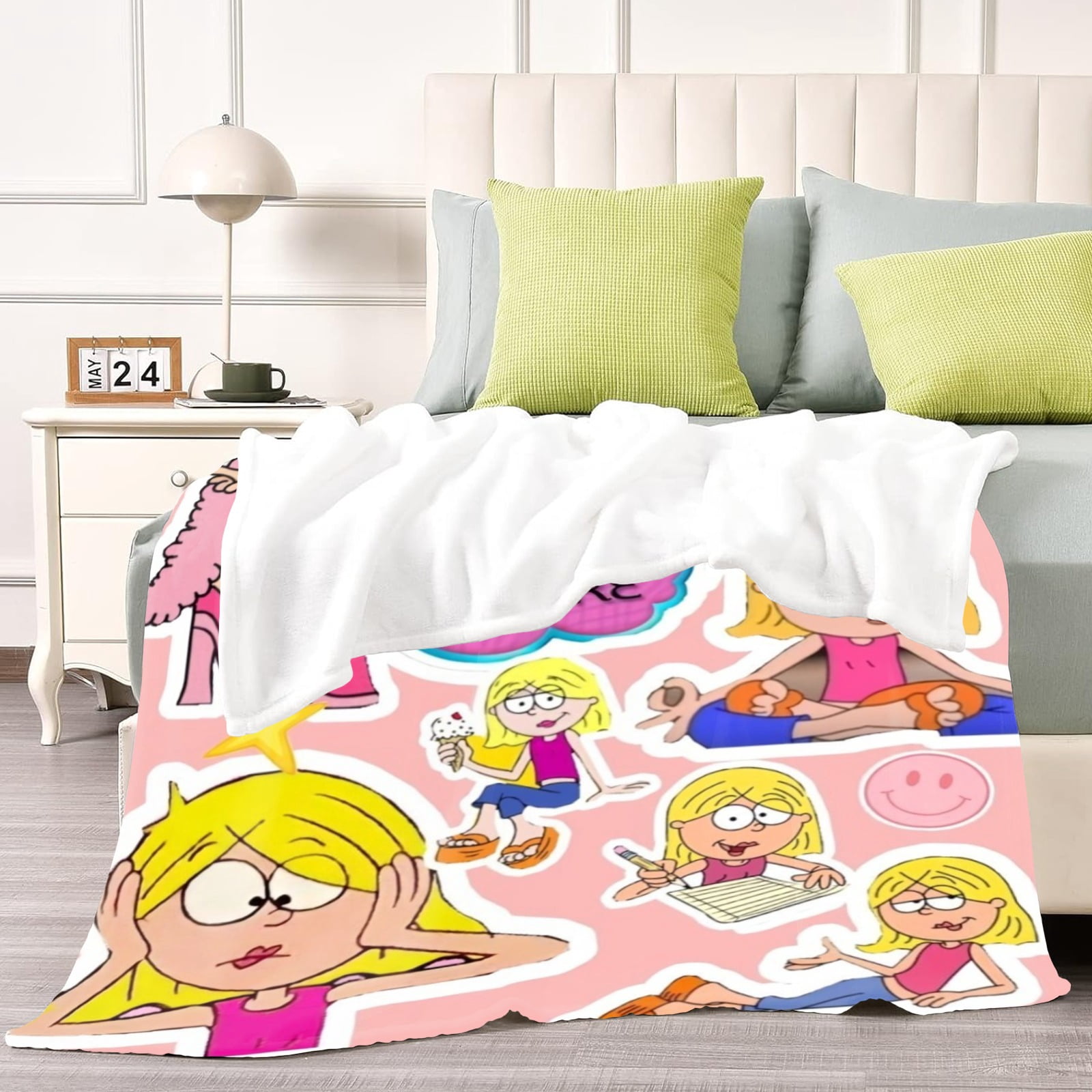 Lizzie Mcguire Banner Throw Blanket Gifts for Fans Lover Girls Boys Women Present Hoodie Him Bed 40"x50"