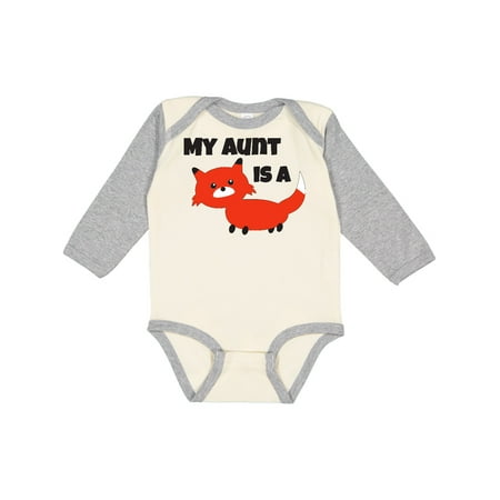

Inktastic My Aunt is a Fox Gift Baby Boy or Baby Girl Long Sleeve Bodysuit