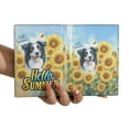 thumbnail image 3 of Border Collie Hello Summer Sunshine Sunflowers Spring Retro Vintage Travel Passport Wallet Borders Dog Lovers Gifts Idea PU Leather Passport Holder Cover - 00008, 3 of 5