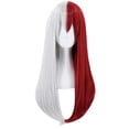 thumbnail image 1 of Wig Long Droit Résistant à la Chaleur Synthétique pour Cosplay Todoroki Shoto, 1 of 4