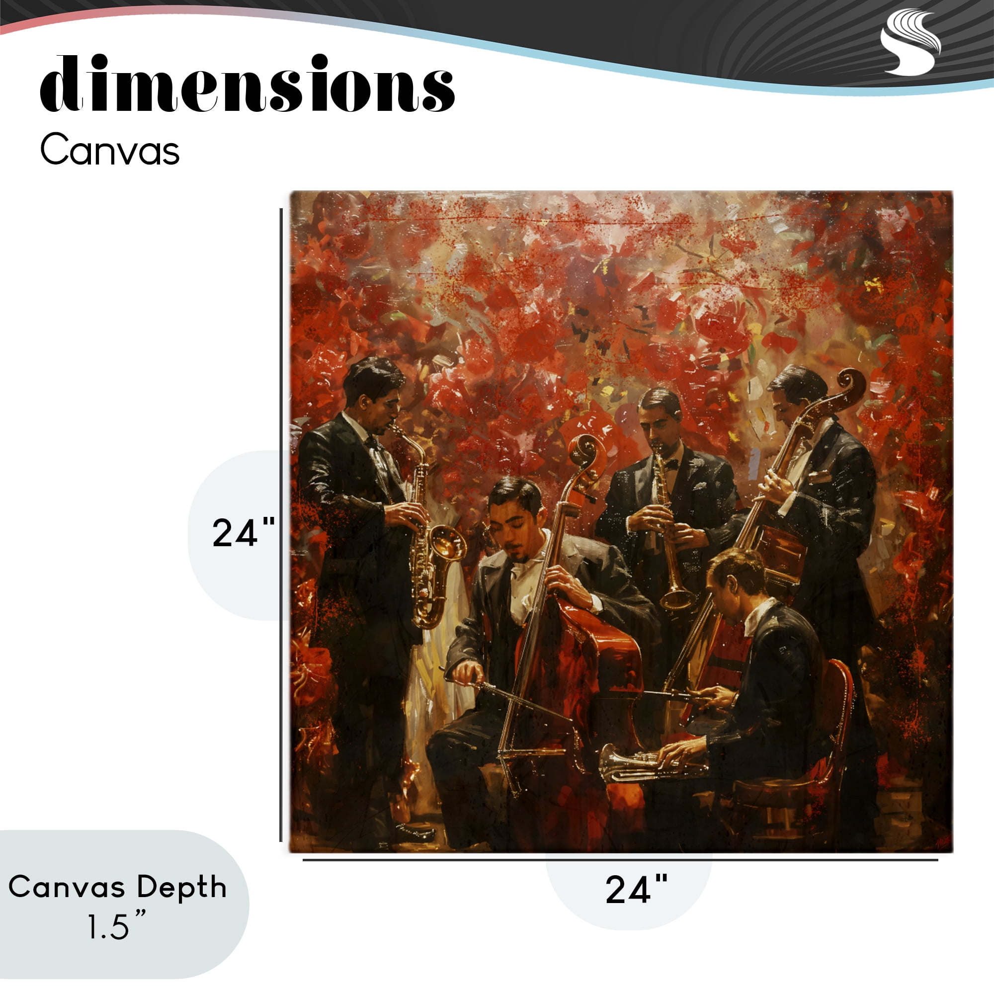 Stupell Industries Play More Jazz Performance Canvas Wall Art, design by Marta Wiley