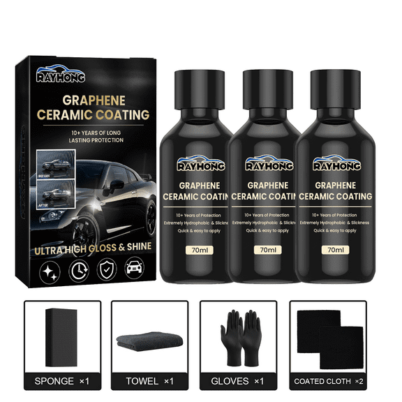 Rayhong Graphene Ceramic Coating, Super Water Plating Crystal Coating Waterproof Coating Sealing Glaze Maintenance Car Paint