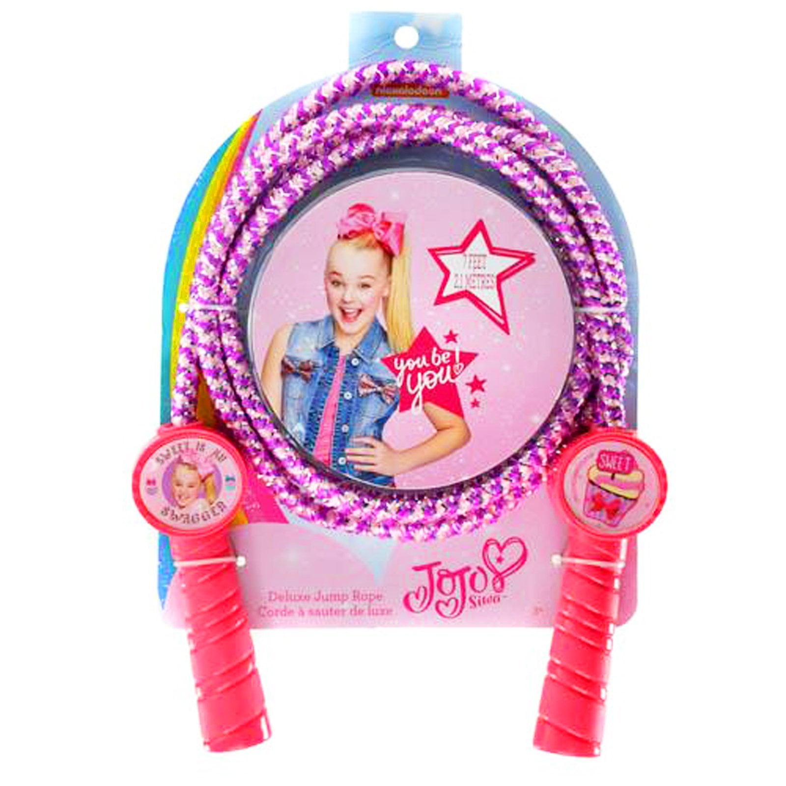 JoJo Siwa Girls Deluxe Jump Rope Molded Handles 7 Feet Promotes Exercise - Pink - Walmart.com ...