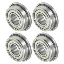Uxcell 4-Pack F698ZZ Flanged Ball Bearing, 1/3" x 3/4" x 1/4" Metal Sealed