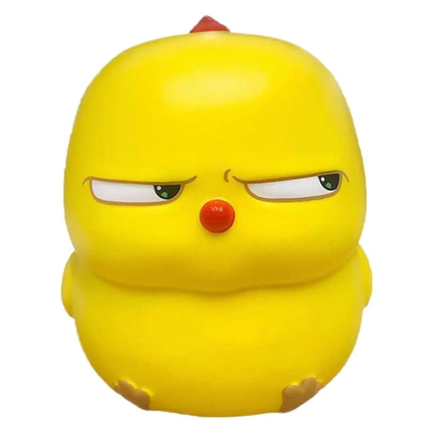 Squeeze Toy Cute Cartoon Small Chicken Shape Stress Relief Toy for Reducing Anxiety Yellow