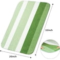 thumbnail image 2 of Bathroom Rug 32x20, Soft Absorbent Microfiber Bath Rug, Non-Slip Quick Dry Bath Carpet, Machine Washable Bathroom Accessories, Floor Décor Bathmat for Bathroom, Tub and Shower, Sage Green Stripes, 2 of 6