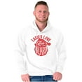 thumbnail image 4 of Xmas Ladies Love The Beard Santa Men's Big & Tall Graphic Hoodie Brisco Brands 3X, 4 of 5