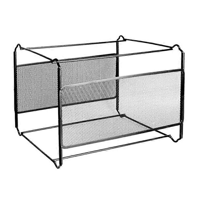 Organizador de archivos de metal de malla A4 yuxing caja para colgar carpetas de archivos soporte de escritorio color negro