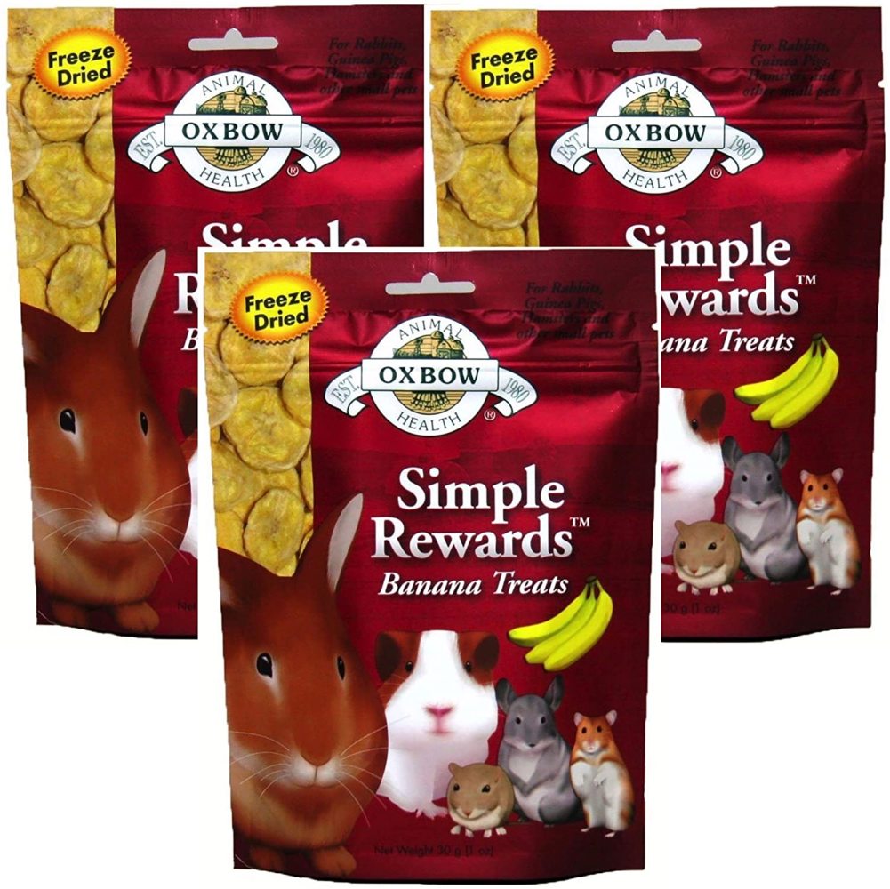 Oxbow SIMPLE REWARDS Treats Rabbits Guinea Pigs Chinchillas BANANA 1