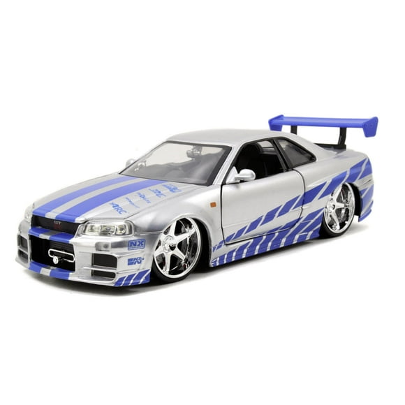 Jada Toys Fast & Furious 1 24 Diecast Nissan GT R R34 Vehicle, Silver