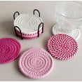 thumbnail image 4 of ZZkhGO Woven Coasters Set, 8-Piece Absorbent Drink Coasters, Natural Rope Cup Coasters with Heat Protection up to 210°F for Home Office Kitchen Table, 4 of 6