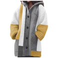 thumbnail image 3 of Women Autumn And Winter Mid-length Striped Pocket Knitted Cardigan Jacket, 3 of 6