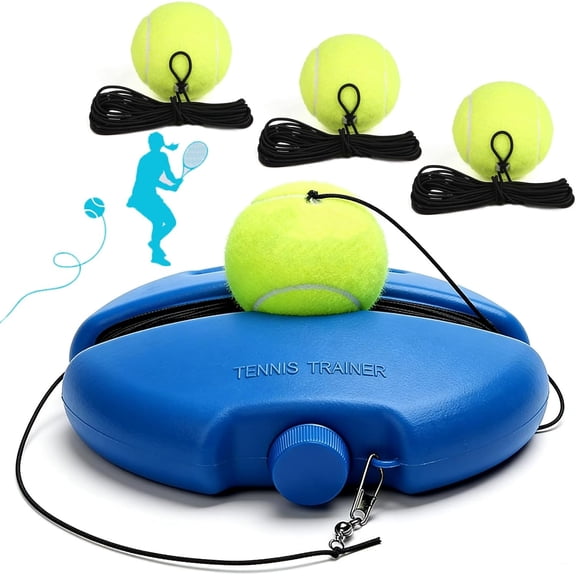 Tennis Buddy, Tennis Trainer Rebound Ball Set with Base and Balls, Beginners Portable Self Practice and Tennis Rebounder Trainer, Turn Any Space into a Tennis Court