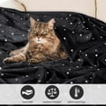 thumbnail image 3 of Superior Fleece Plush Fluffy Soft Blanket, Polka Dot Black, Throw, 3 of 9