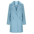 thumbnail image 3 of Long Blazers for Women 2025 Long Sleeve Open Front Notch Lapel Collar Business Casual Work Office Jacket, 3 of 5