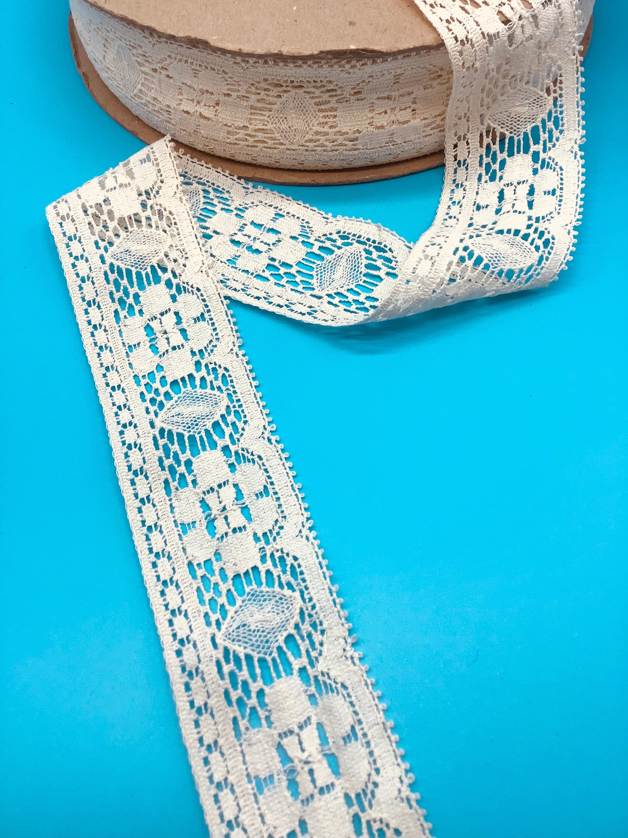 Natural Vintage 2-1/8" 100% Cotton Lever Lace