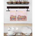 thumbnail image 3 of Light Pink Spring Easter Kitchen Dish Towels for Drying Dishes Set of 2, Bunny Eggs Floral Botanical Waffle Weave Microfiber Hand Tea Bathroom Towels Quick Dry & Absorbent Towel 15.7x23.6, 3 of 7