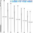60Pcs LargeEye Stitching Thick Needles, 5 Sizes Stainless Steel Sewing